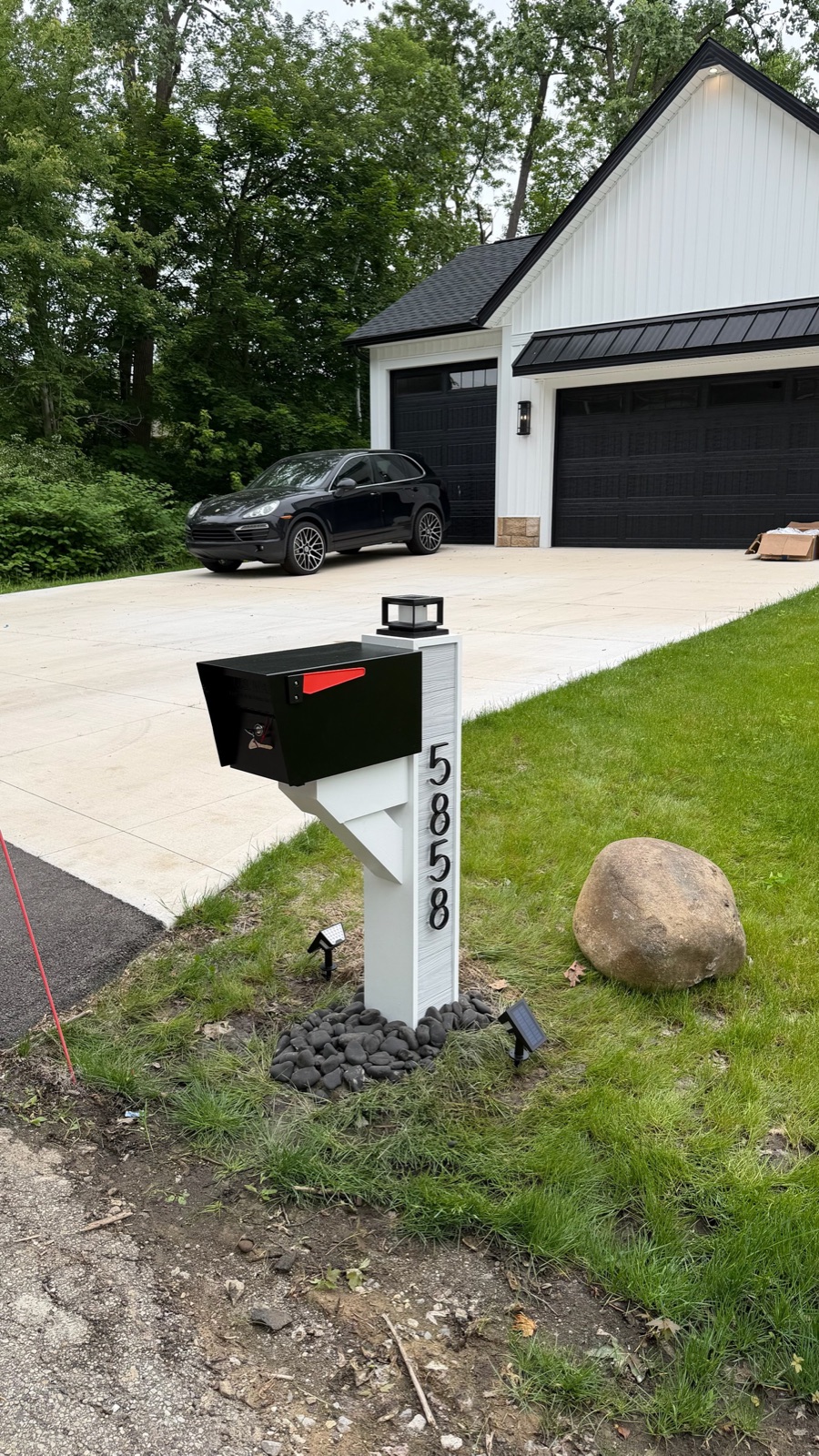 Two community mailbox specifications compared side by side for coastal and inland exposure