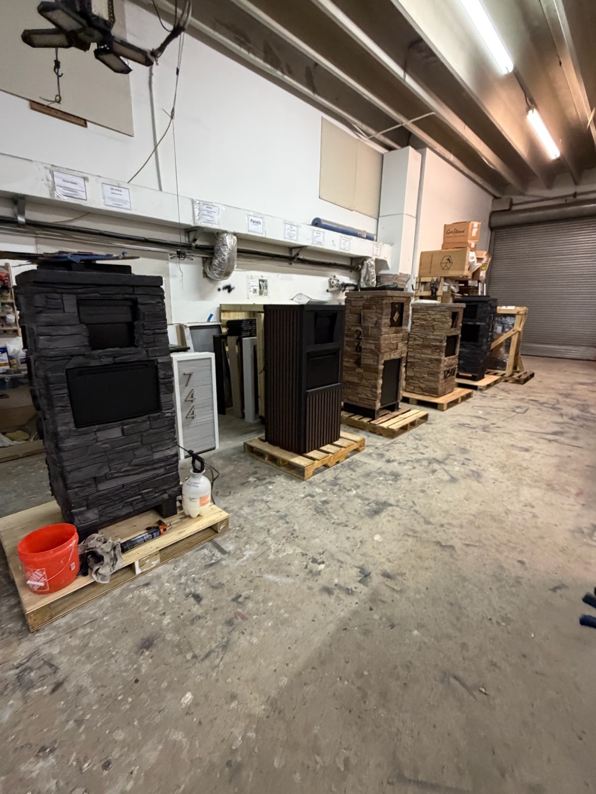 Close view of the package vault drop door and locking retrieval door on the owner's side