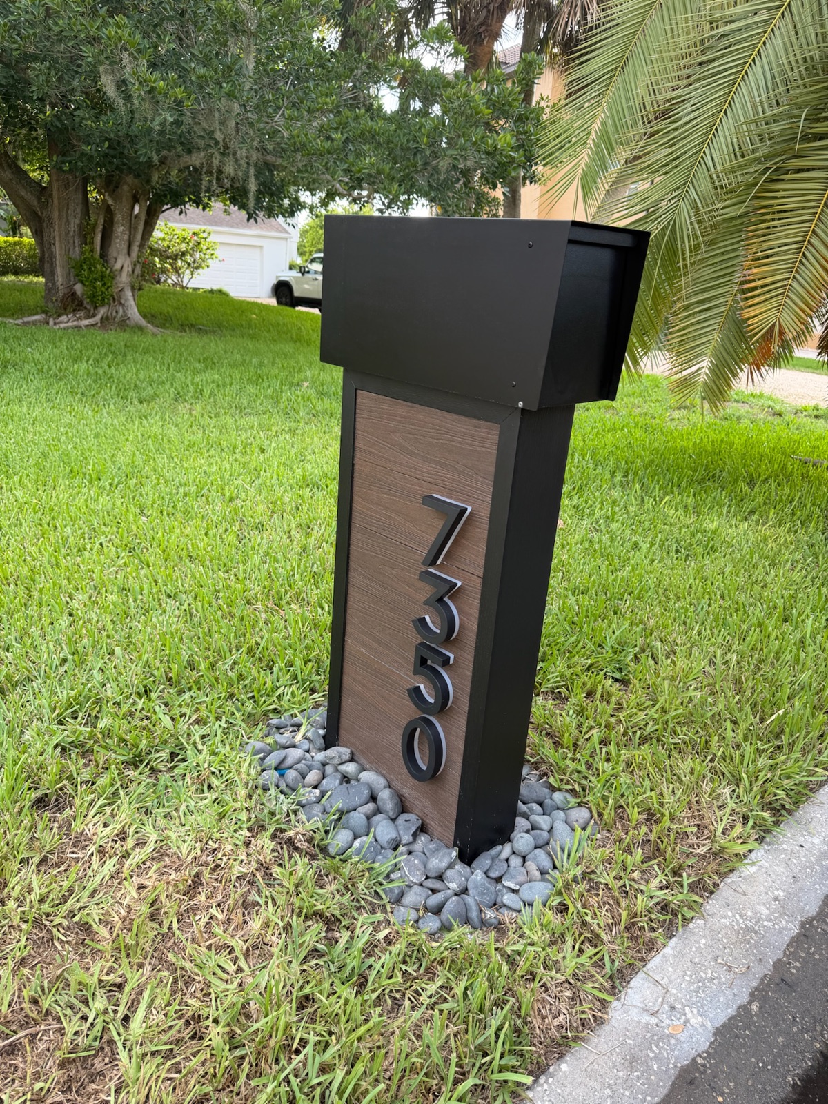 A community mailbox design mockup prepared for board and architectural committee review
