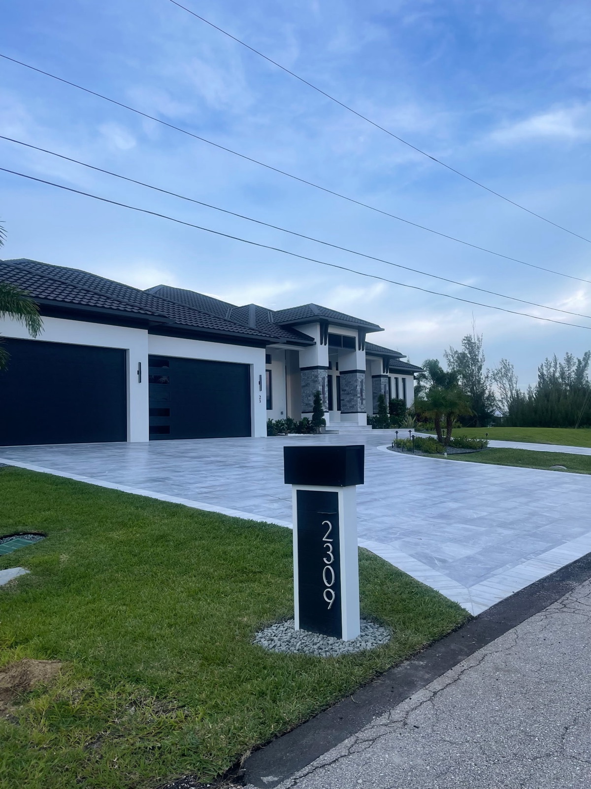 A design mockup and spec detail for a gated community mailbox standard