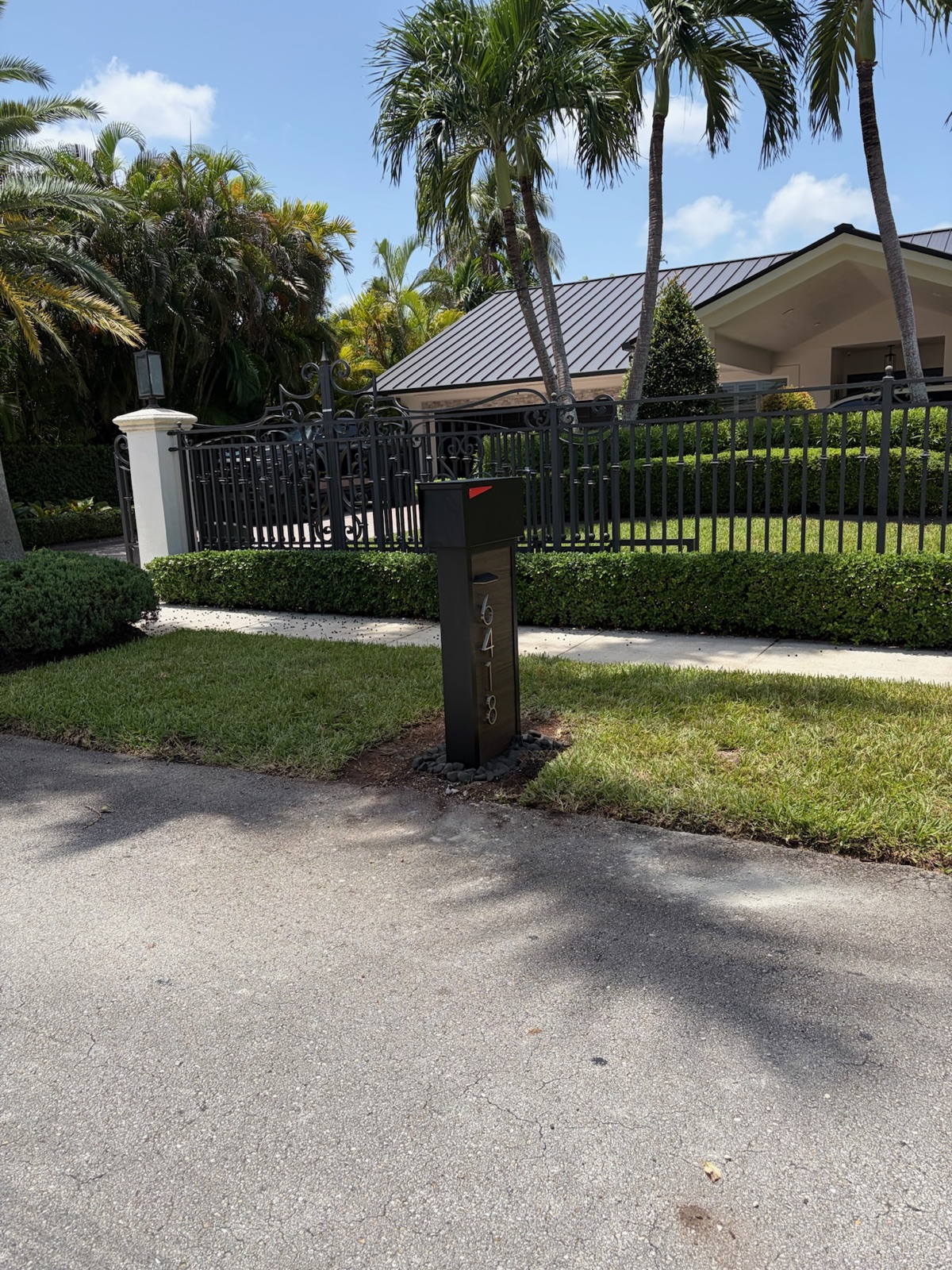 A custom mailbox design mockup shown before it is hand-built in the USA