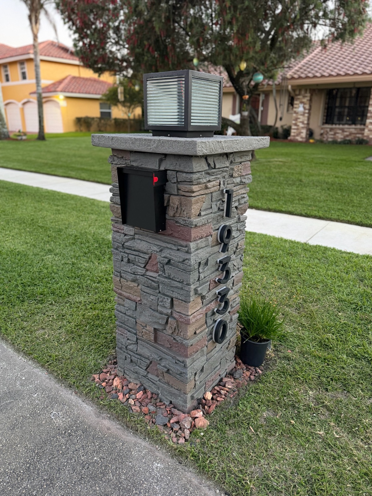 A design mockup of a custom mailbox shown for approval before it is built