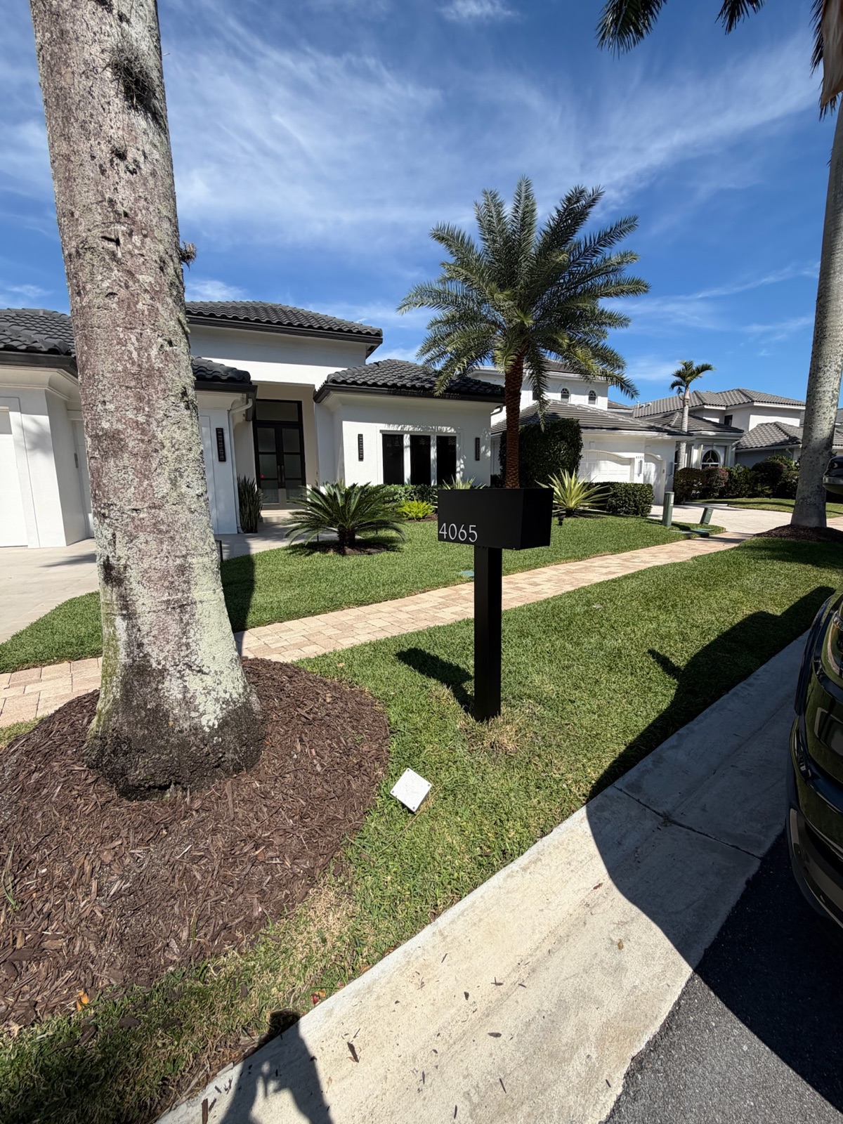 An approved mailbox design mockup used for a community-wide standard